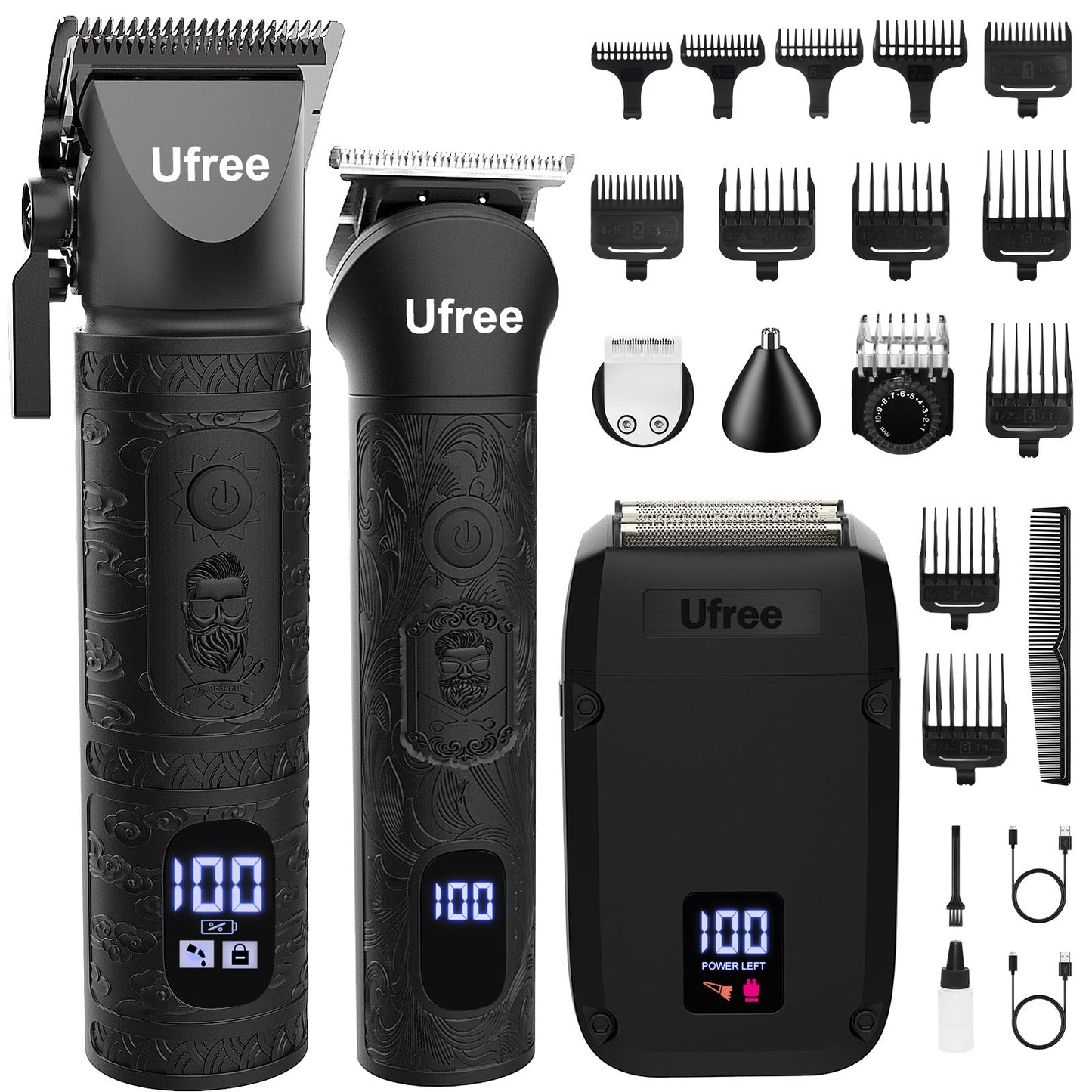 Ufree 3 - in - 1 Beard Trimmer Hair Clipper Set - AMU-2116-Q321-SF