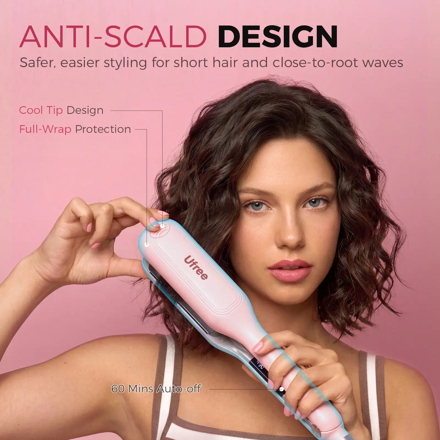 Ufree Smart Timer Deep Wave Hair Crimper Waver