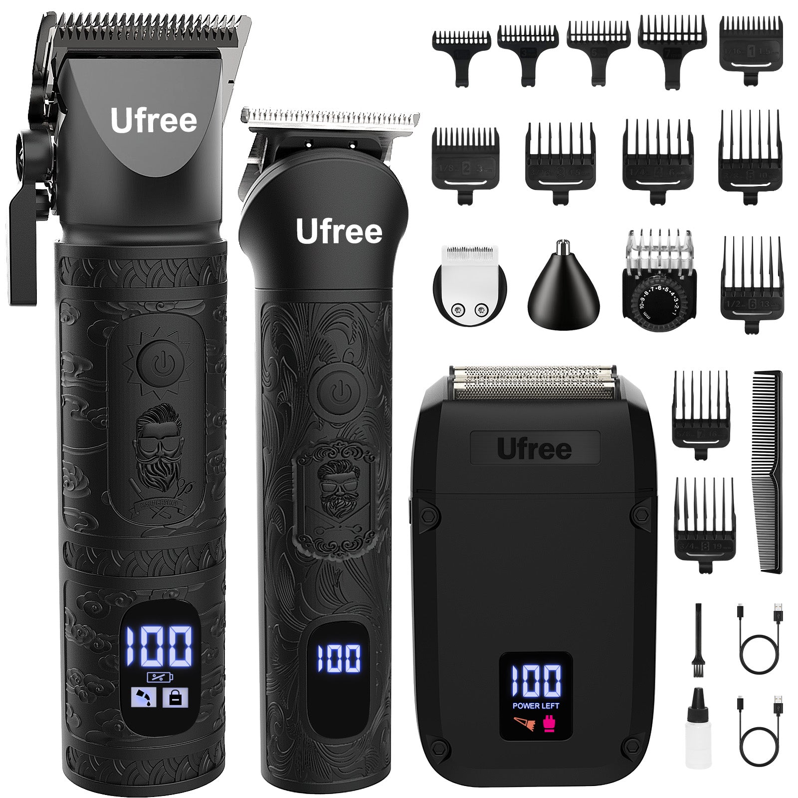 Ufree 3 - in - 1 Beard Trimmer Hair Clipper Set - AMU-2116-Q321-SF