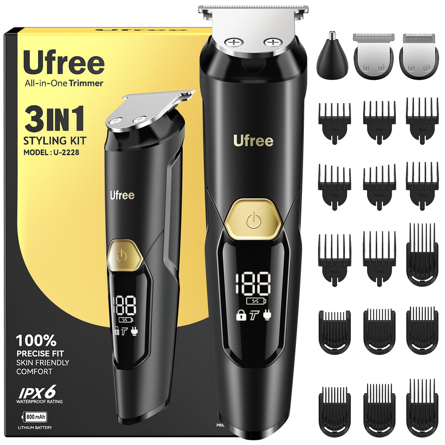 Ufree 3 - in - 1 Beard Trimmer Kit - AMU-2228-Q311-SF