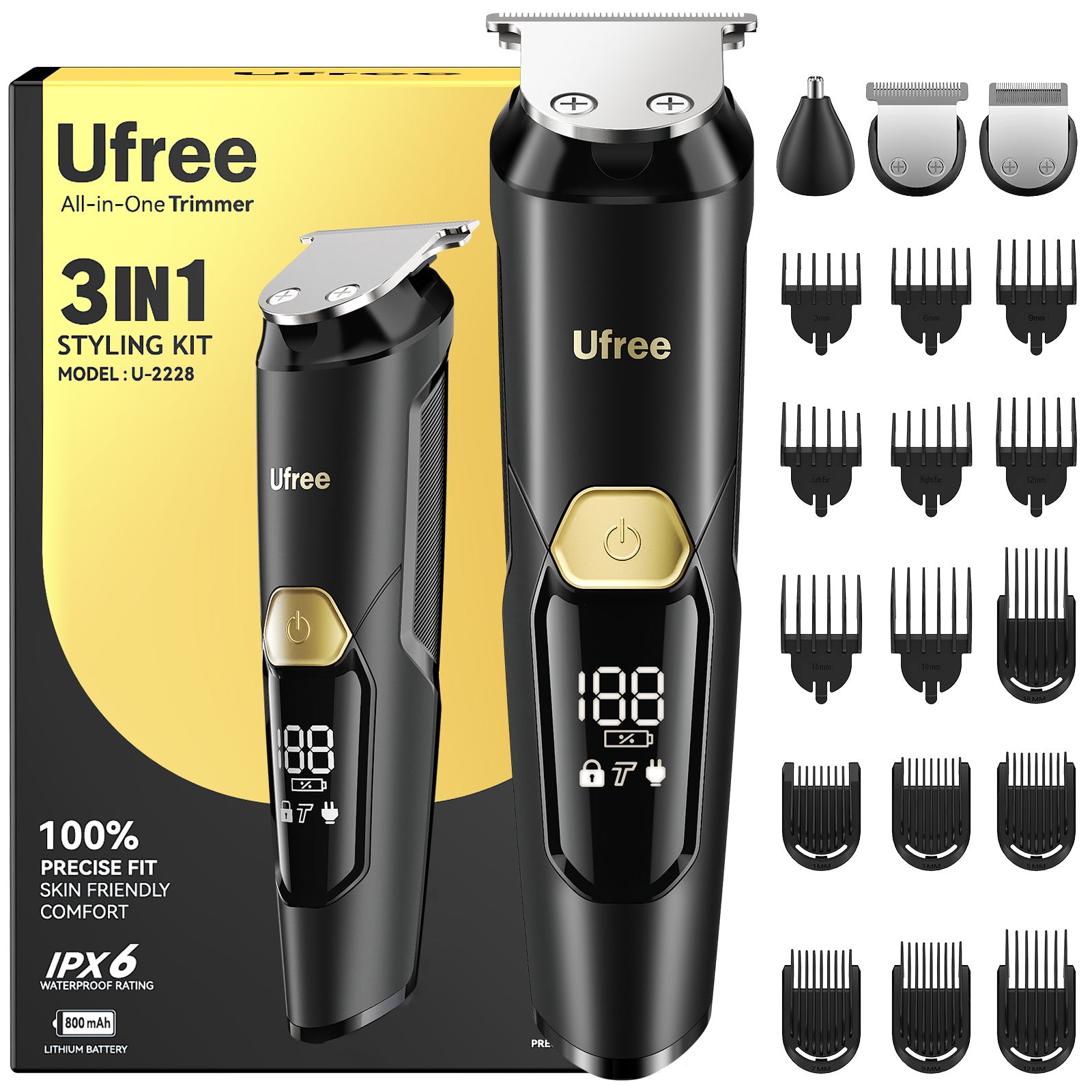 Ufree 3 - in - 1 Beard Trimmer Kit - AMU-2228-Q311-SF