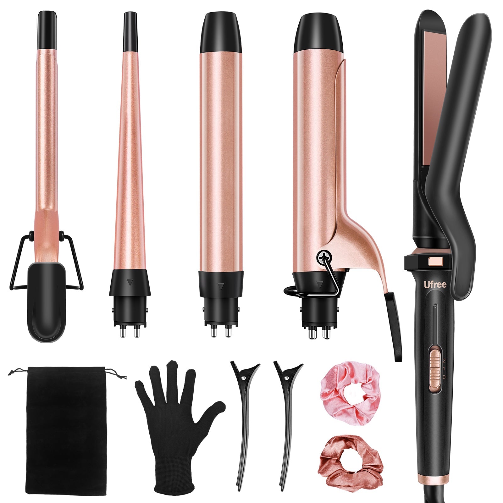 Ufree 5-in-1 Curling Iron Wand Set - U-3166-Q311-MP