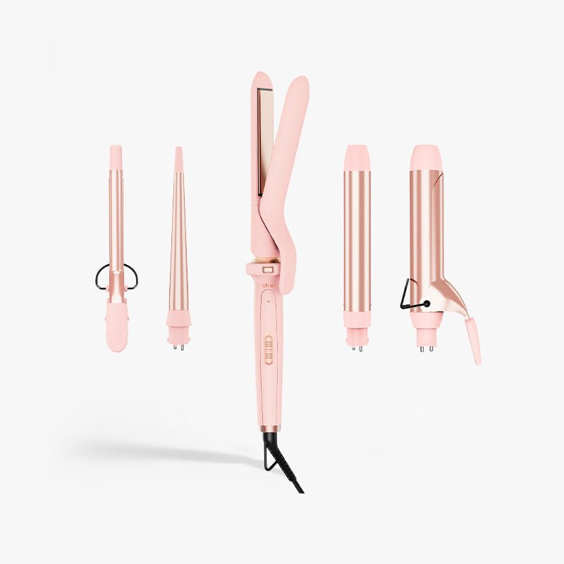 Ufree 5 - in - 1 Curling Iron Wand Set - U-3166-Q311-pink