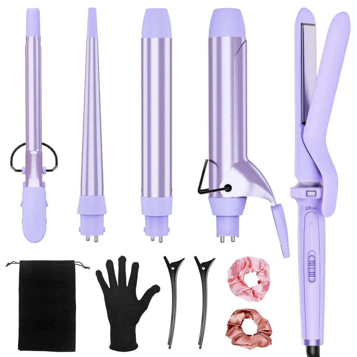 Ufree 5-in-1 Curling Iron Wand Set - U-3166-Q321-MP-3