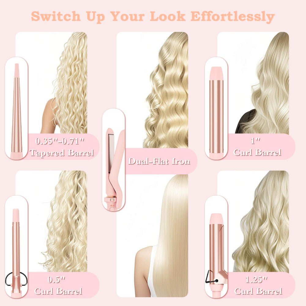 Ufree 5 in 1 Curling Iron with Ceramic Barrels (0.35" - 1.25") - AMU-3166-Q321-SF