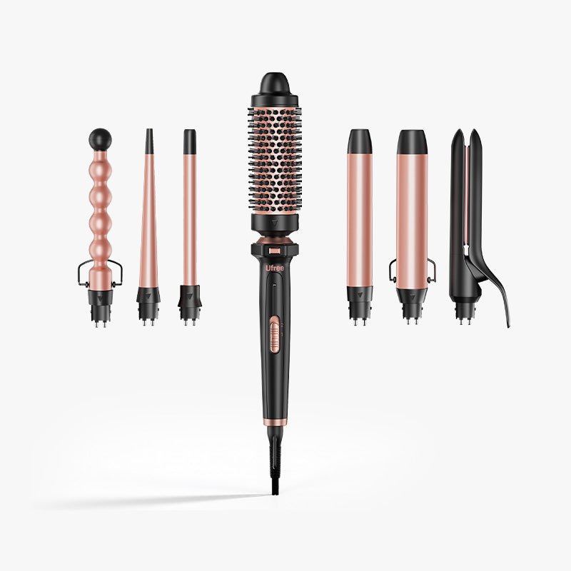 Ufree 7 - in - 1 Curling Iron Set with Thermal Brush - AMU-3166S-M311-SF