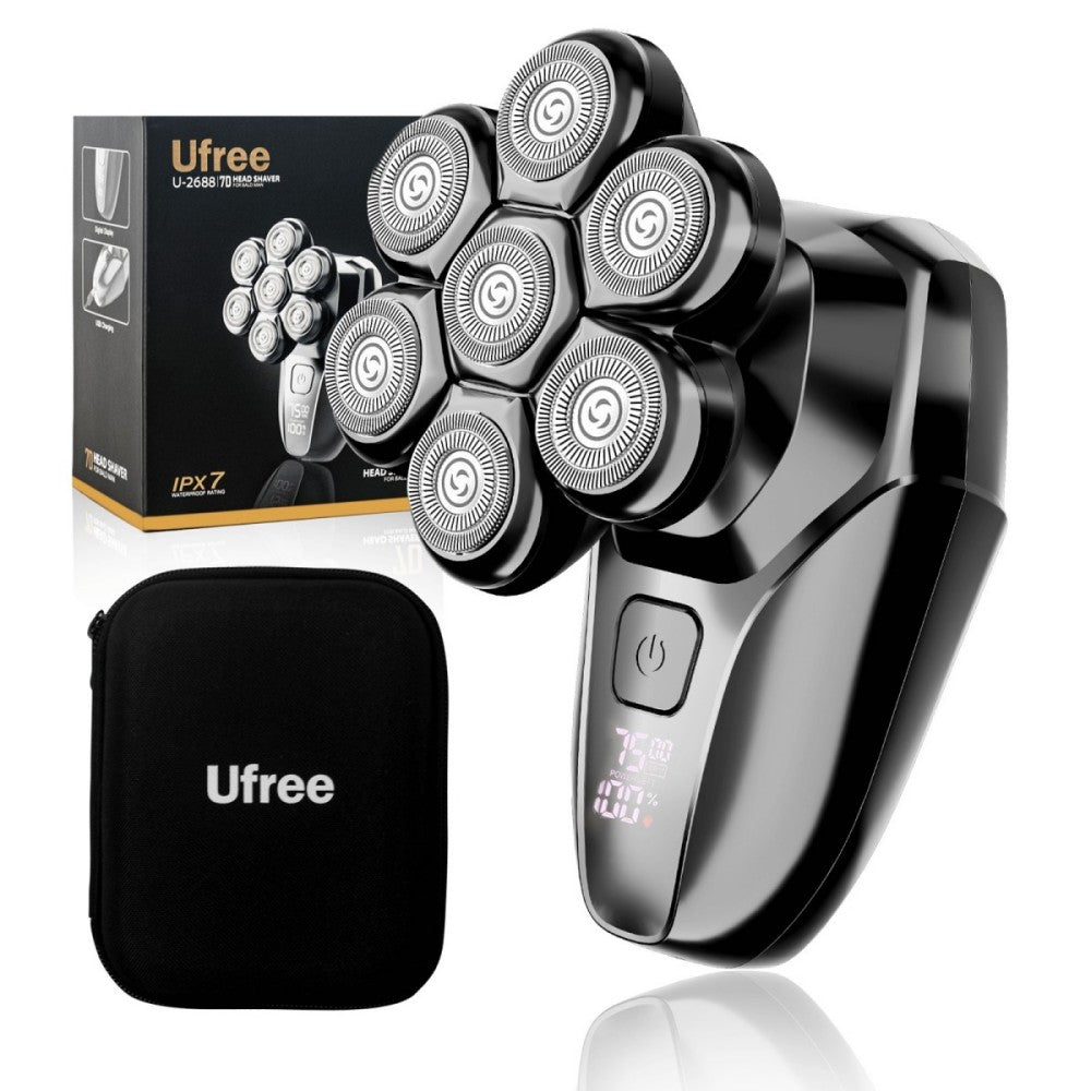 Ufree 7D Rotating Head Shaver IPX7 Waterproof Electric Razor - AMU-2688-Q311-SF