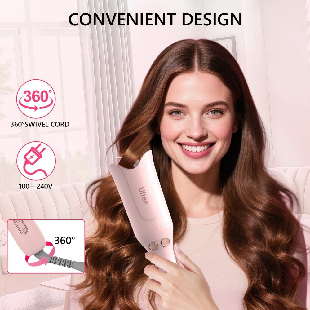 Ufree Automatic Curling Iron with 3 Temp &amp; Timers - AMU-9265-M311-SF