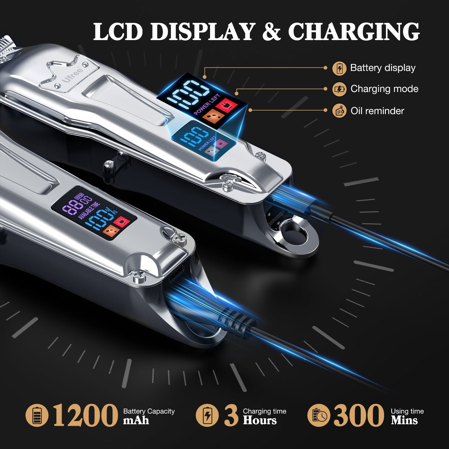 Ufree Barber Clipper and Trimmer Set - AMU-1257-Q321-SF-03