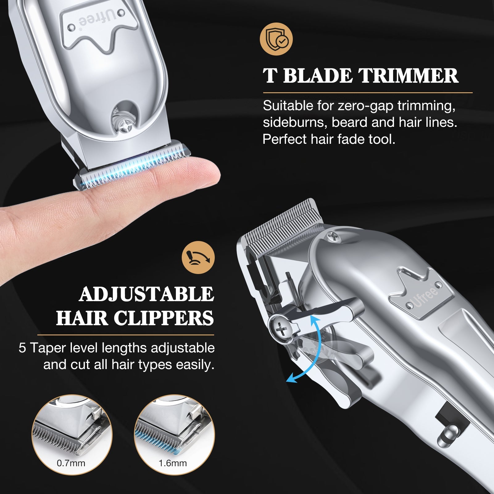 Ufree Barber Clipper and Trimmer Set - AMU-1257-Q321-SF-02