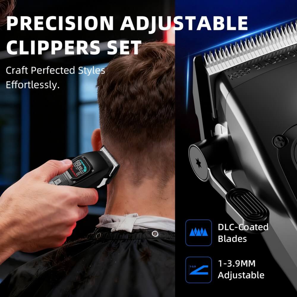 Ufree Barber - Grade Cordless Clipper &amp; Split Trimmer Set - AMU-862-Q331-SF