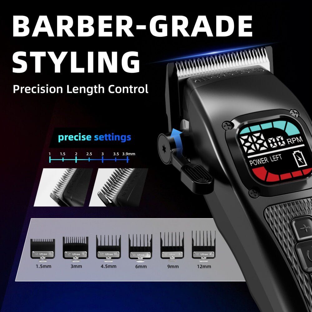 Ufree Barber - Grade Cordless Clipper &amp; Split Trimmer Set - AMU-862-Q331-SF