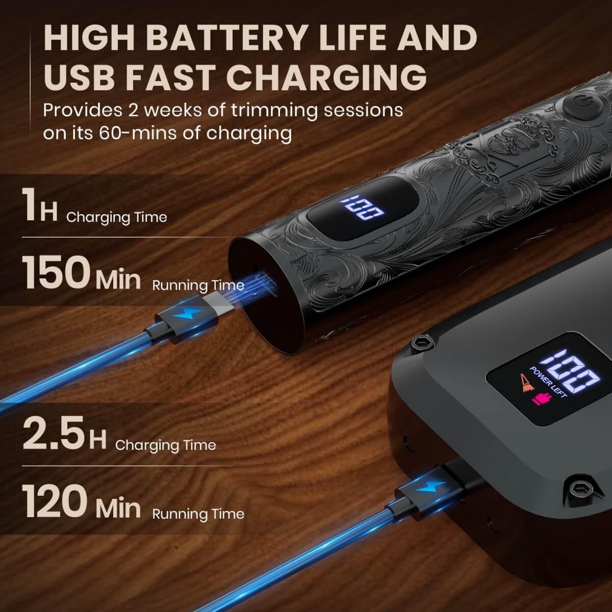 Ufree Beard Trimmer Electric Razor Set - AMU-6118-Q311-SF