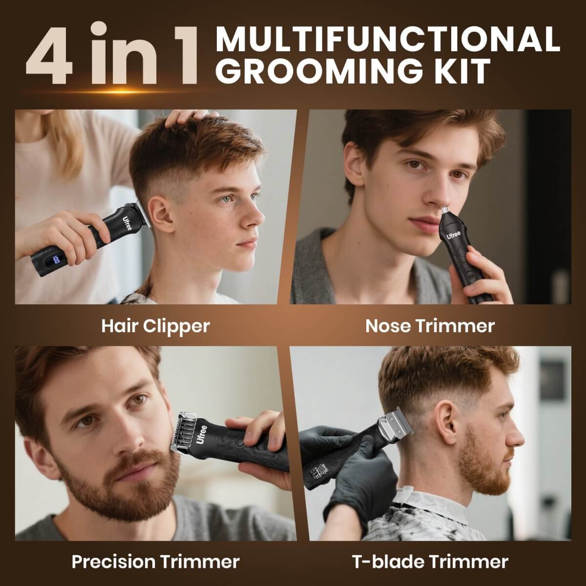 Ufree Beard Trimmer Electric Razor Set - AMU-6118-Q311-SF