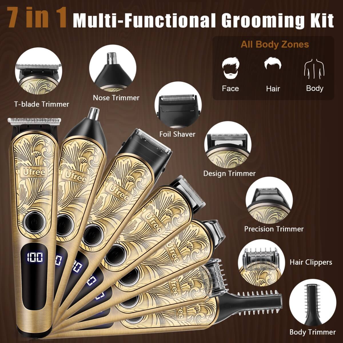 Ufree Beard Trimmer Electric Razor Shaver - U-2216-Q311-SF