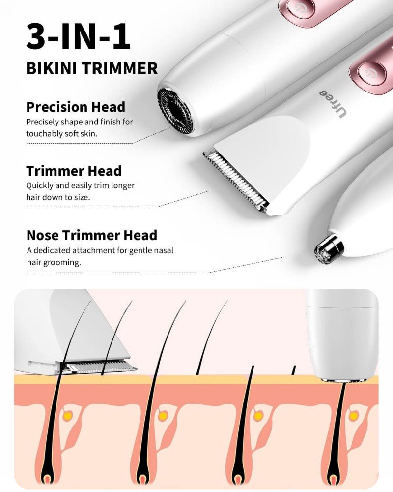 Ufree Bikini Trimmer Electric Razors for Women Dual Head - AMU-7118-Q311-SF