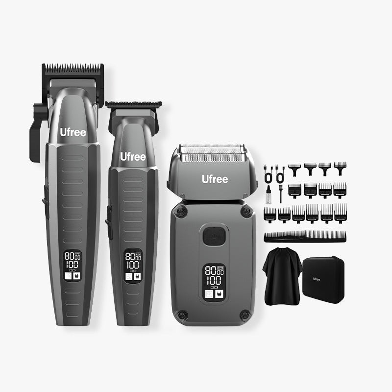 Ufree Cordless Barber Clipper Trimmer Shaver 3 Pcs Set - AMU-6218-Q311-SF