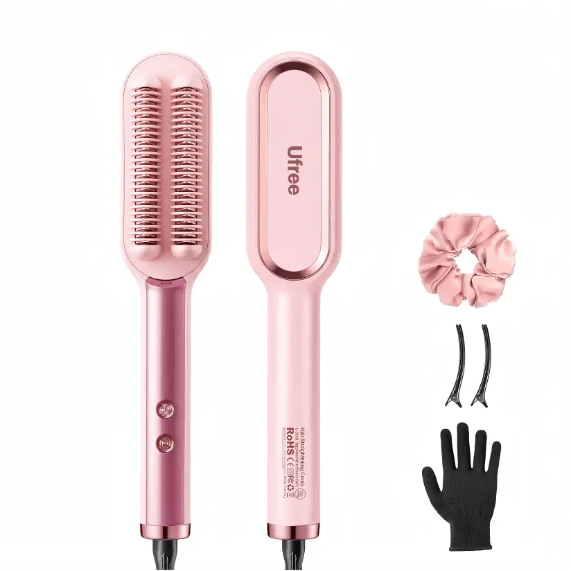 Ufree Double - Row Negative Ion Hair Straightener Brush - DTCUF-S106001