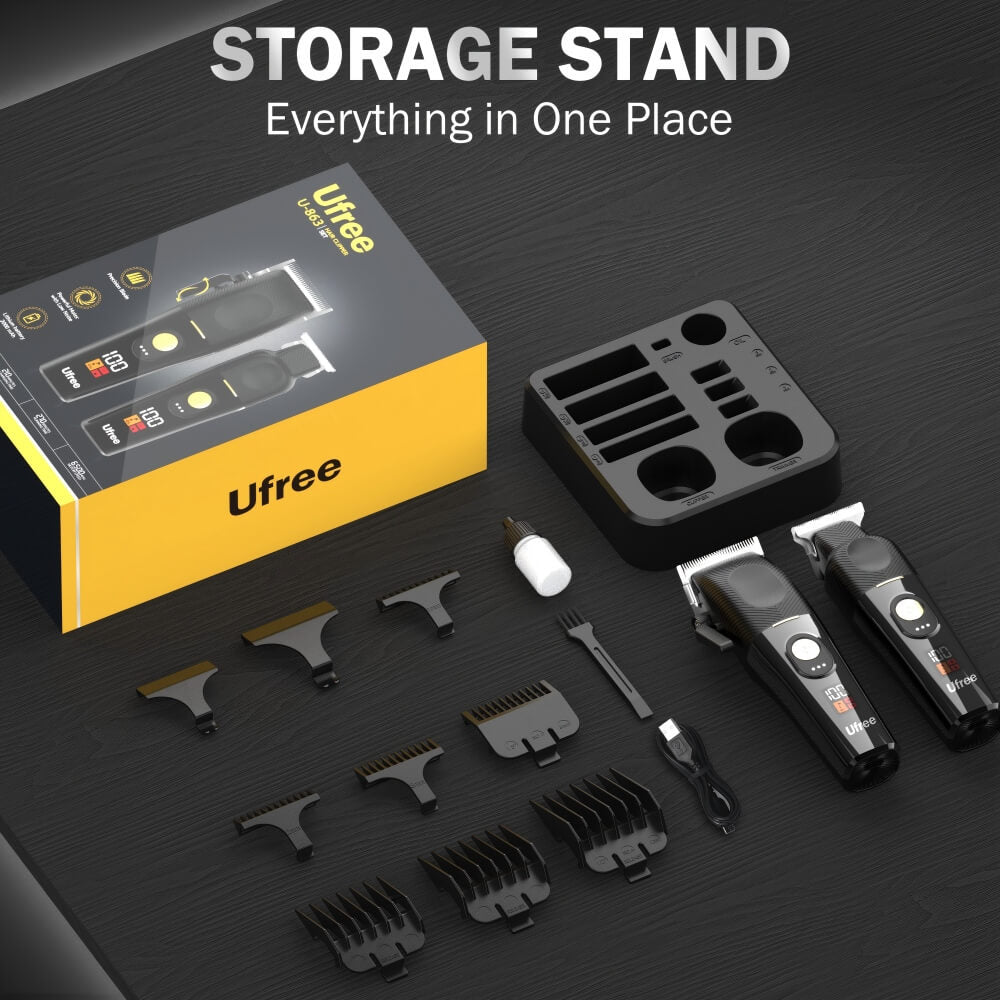 Ufree Electric Cordless Barber Clippers and Trimmers Set - AMU-863-Q311-SF