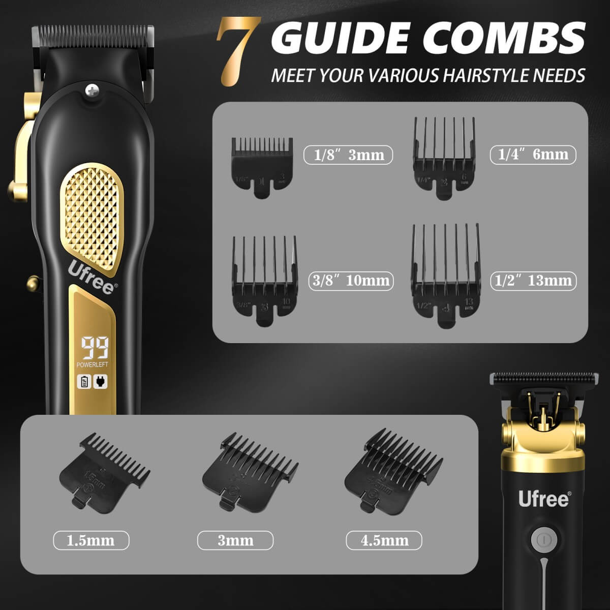 Ufree Hair Clippers and Trimmers Set - AMU-2115-Q321-SF
