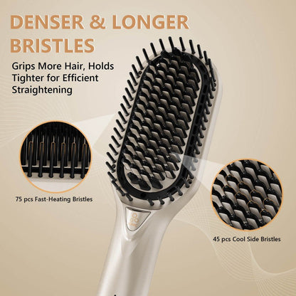 Ufree Upgraded Hair Straightener5 Temps Straightening Brush - AMU-9288-M311-SF